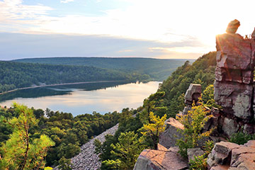 A scenic view of a lake in Wisconsin